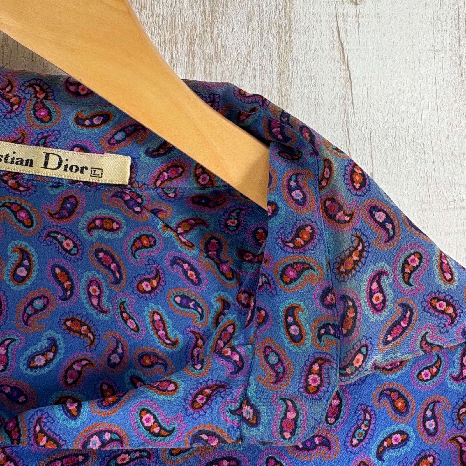 90s Christian Dior ヴィンテージ クリスチャンディオール 絹 シルク