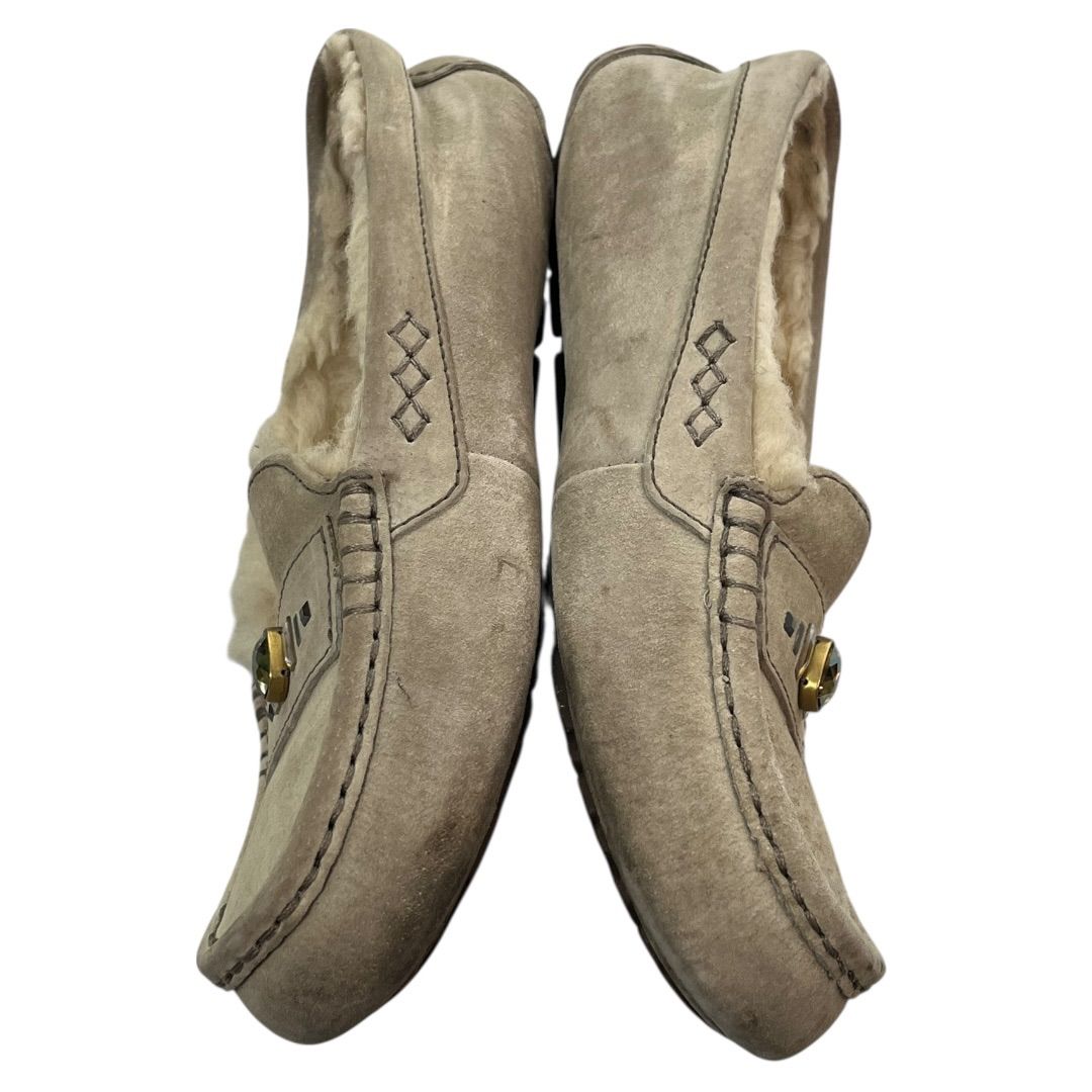 アグ UGG ムートンモカシン ベージュ ビジュー 24cm - メルカリ