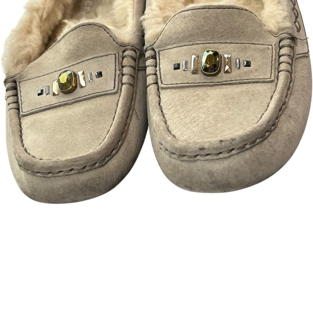 【新品未使用】UGG モカシン ベージュ 24cm アグ UGG ムートンモカシン ベージュ ビジュー 24cm - メルカリ