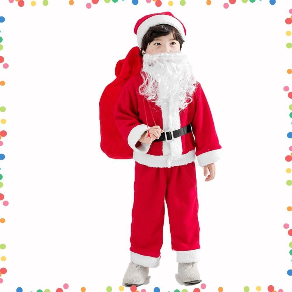 【特価商品】暖かい キッズ かわいい コスチューム 女の子 衣装 男の子 クリスマス 帽子付き ヒゲ コスプレ もこもこ サンタクロース パーティー サンタ服 文化祭 撮影 クリスマス服 発表会 子供 学園祭 コスプレ衣装 演劇 ステージ サンタ イベント [