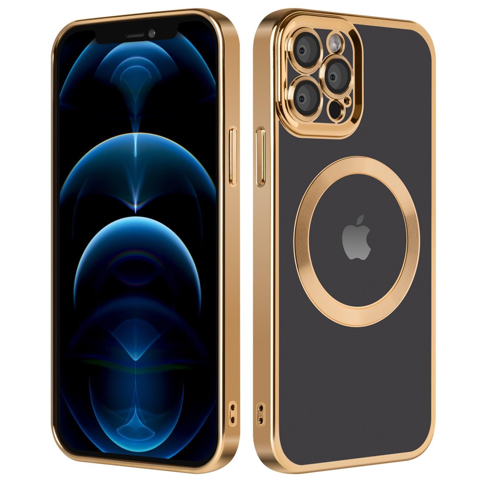 iPhone 13 Pro Max ケース 2023年新型 MagSafe対応 黄変防止 アイフォン 13 プロマックス ケース ワイヤレス充電対応 耐衝撃 携帯ケース アイホン 13 プロマックス 6.7 インチ用 カバー (ゴールド)