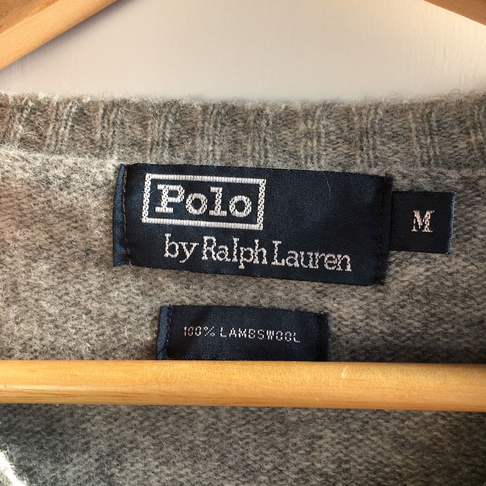 90s POLO RALPH LAUREN ニットセーター グレー M 2901202511280029 