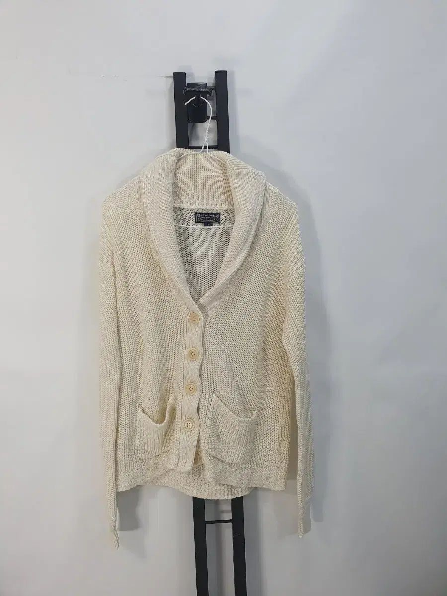 ポロジーンズ カンパニー カーディガン ショール コットン ニット セーター アイボリー 白 s