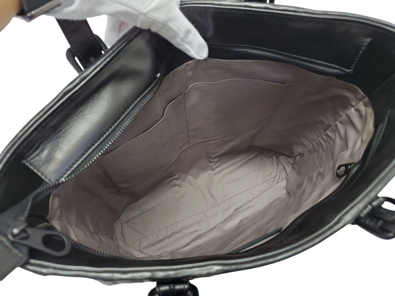 J887◇ほぼ未使用【ボッテガヴェネタ】イントレチャート ハンドバッグ