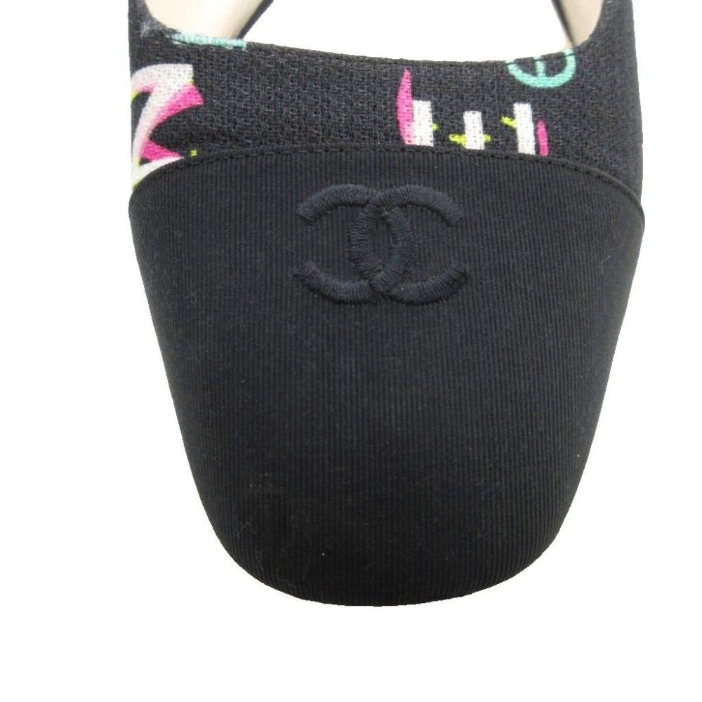 シャネル CHANEL ファブリックフラットシューズ パンプス ココマーク