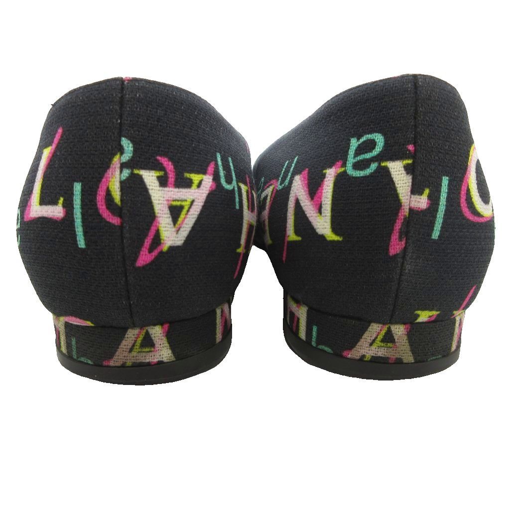 シャネル CHANEL ファブリックフラットシューズ パンプス ココマーク