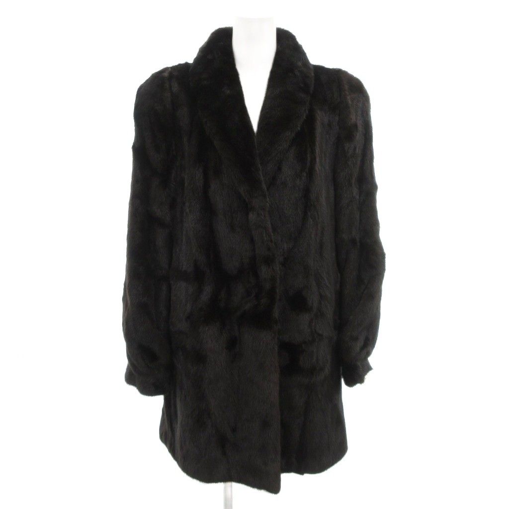 ブラックグラマ OSFUR ダークランチミンク ファーコート サイズF 毛皮 オズファー OSFUR BLACKGLAMA ファーコート ミンクファー 毛皮 F
