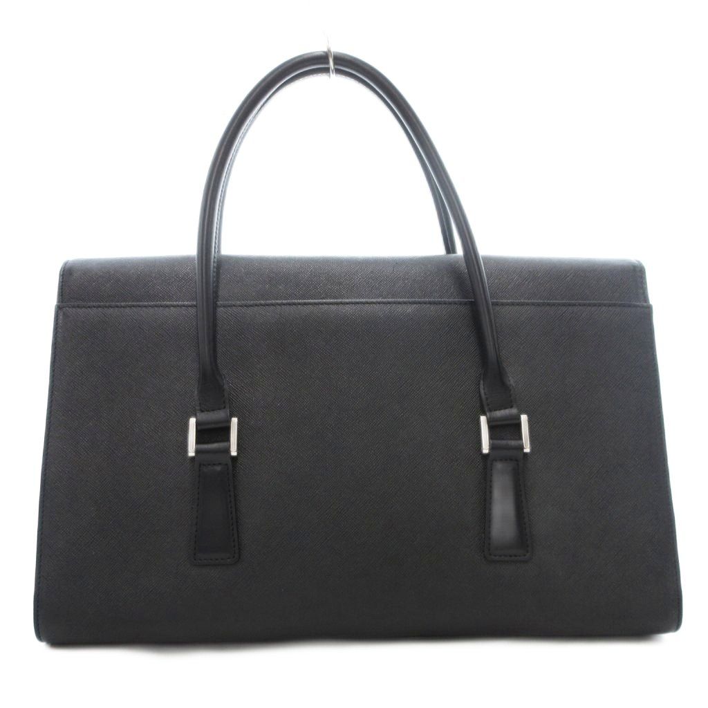 バーバリー BURBERRY 美品 ハンドバッグ サフィアーノレザー ブラック