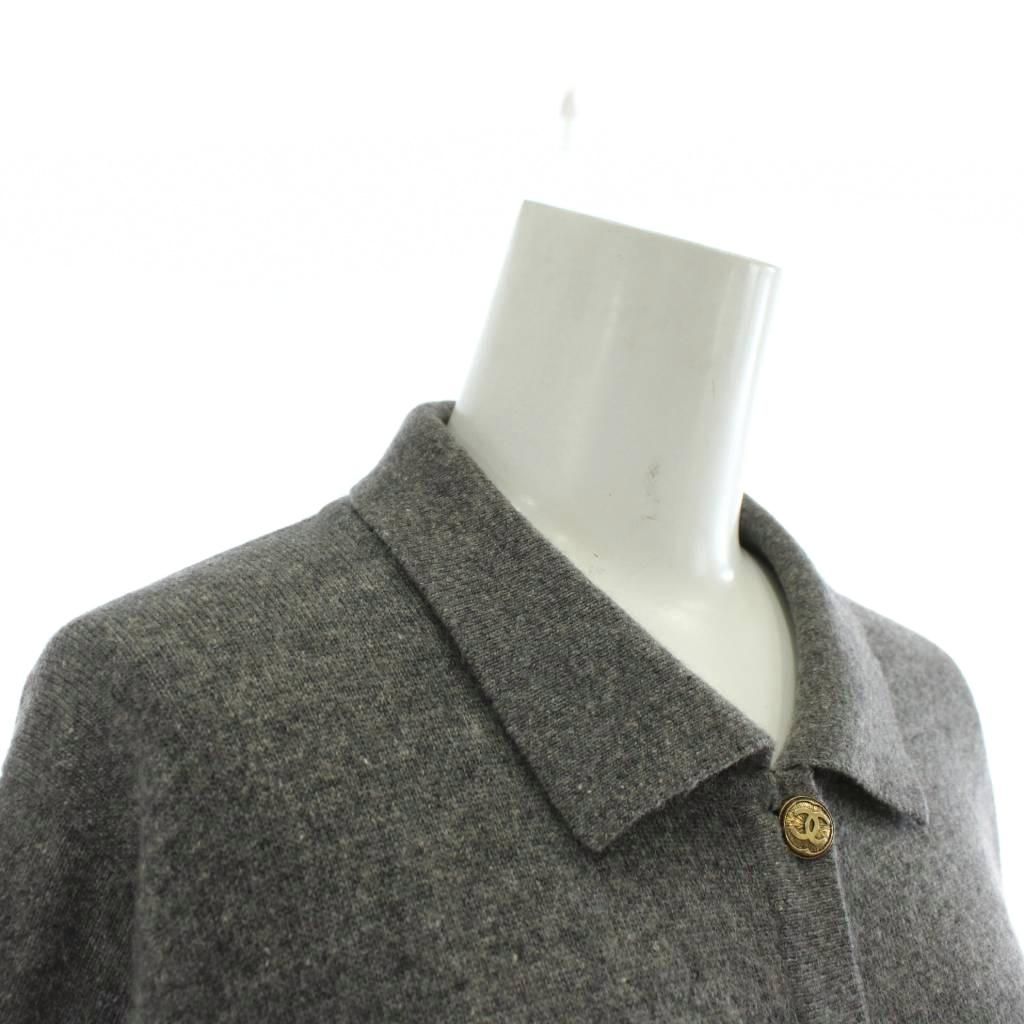 シャネル CHANEL ヴィンテージ ココマーク 金ボタン カーディガン