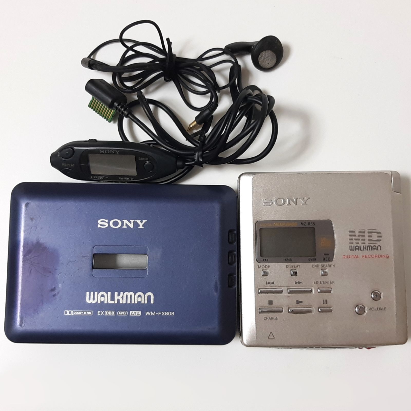 SONY WALKMAN カセットウォークマン WM-FX808 MDウォークマン MZ-R55