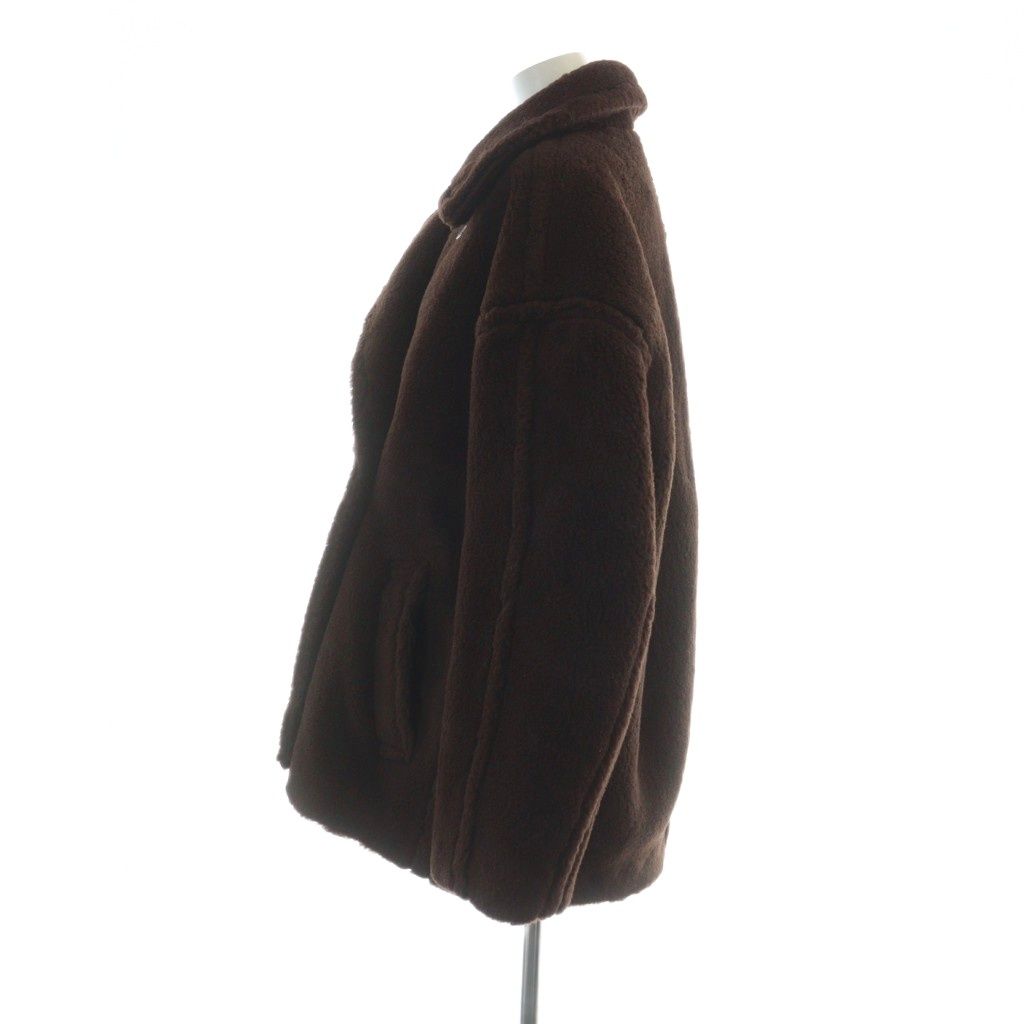 チノ CINOH BOA COCOON COAT D.BROWN コクーンシルエットボアミドル