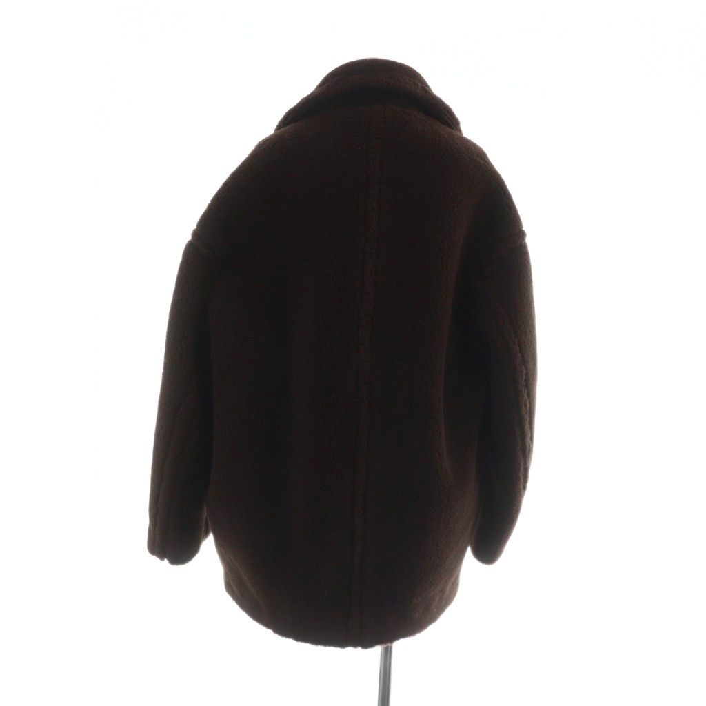CINOH BOA COCOON COAT ダークブラウン 36 CINOH/チノ】Boa Cocoon Coat/ボアコクーンコート