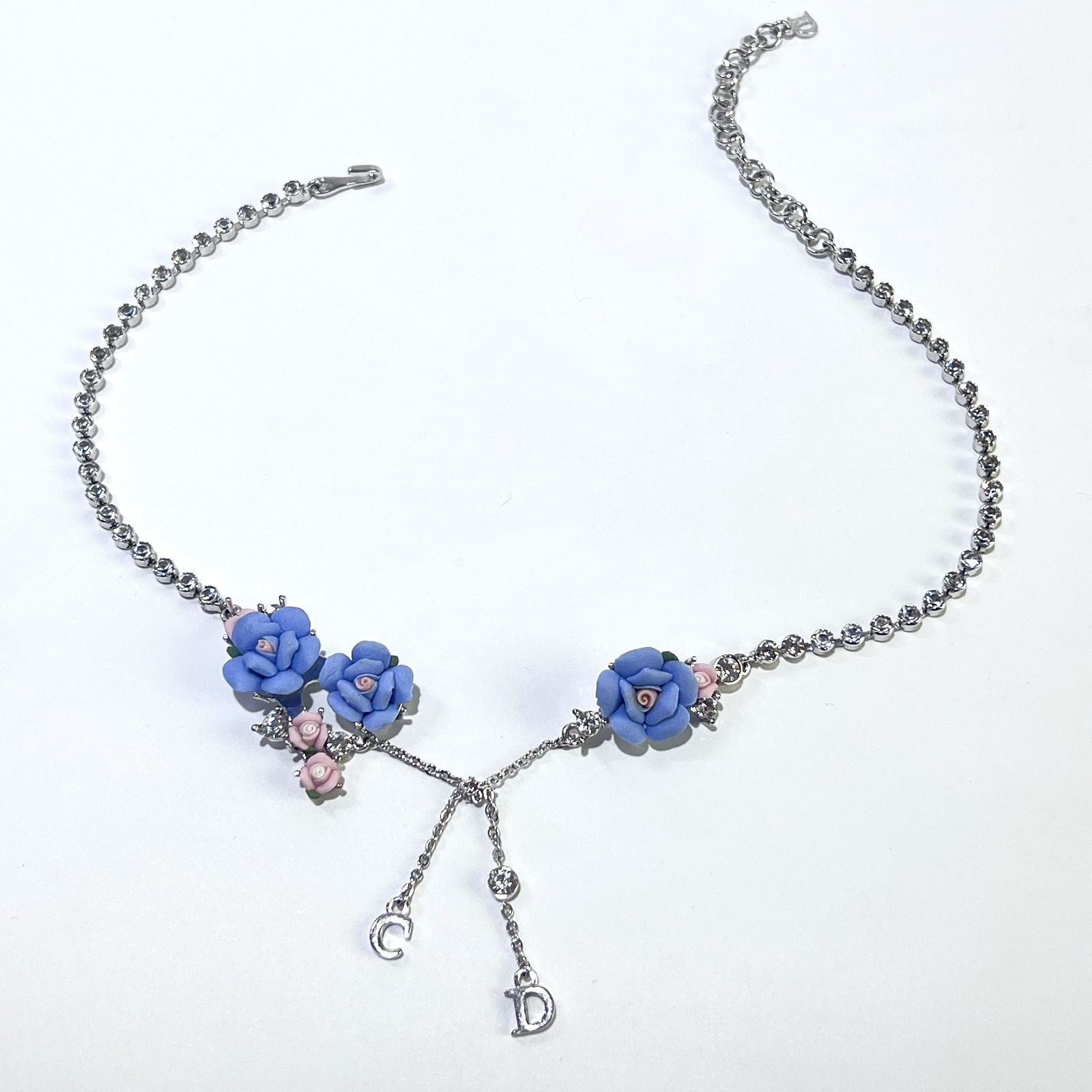 Dior ディオール ローズ モチーフ ラインストーン チョーカー