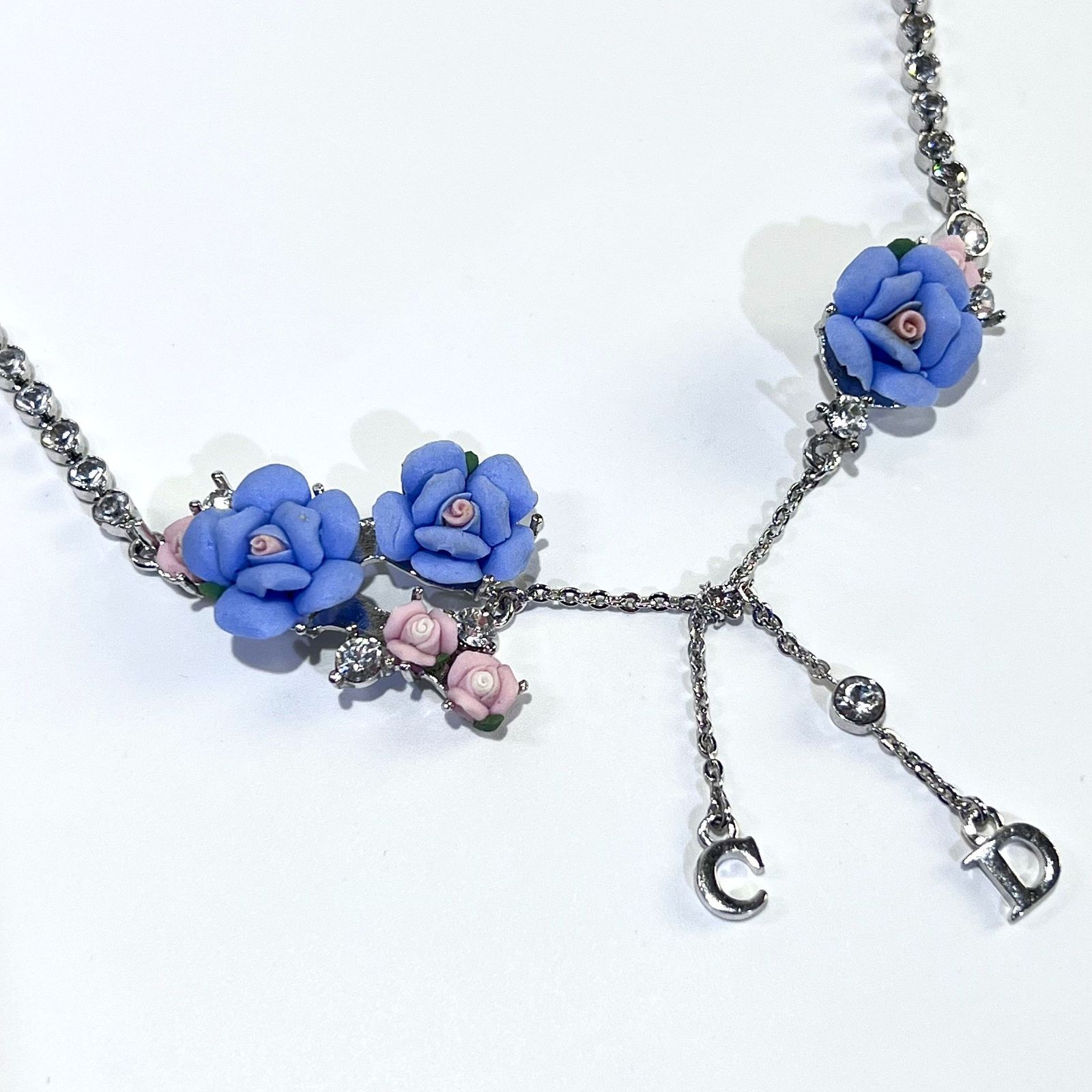 Dior ディオール ローズ モチーフ ラインストーン チョーカー