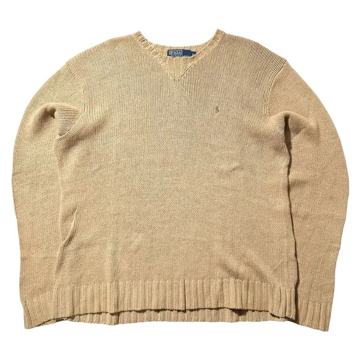 XL ポロ ラルフローレン リネン コットン ラウンド ニット