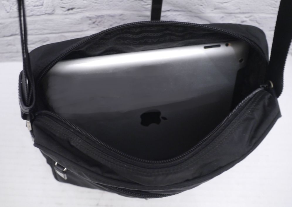 美品◇ PRADA プラダ ユニセックス ナイロンxレザー クロスボディ