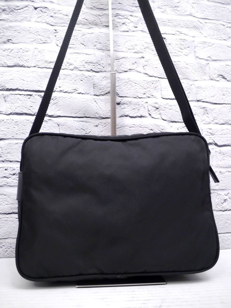 美品◇ PRADA プラダ ユニセックス ナイロンxレザー クロスボディ