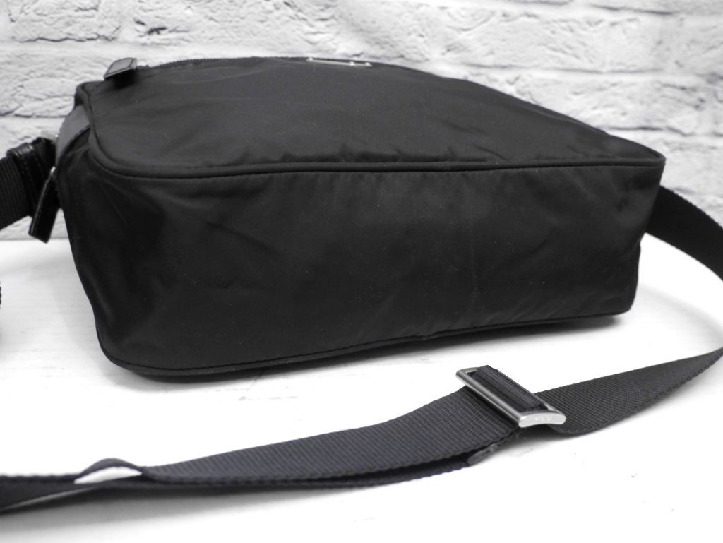 美品◇ PRADA プラダ ユニセックス ナイロンxレザー クロスボディ