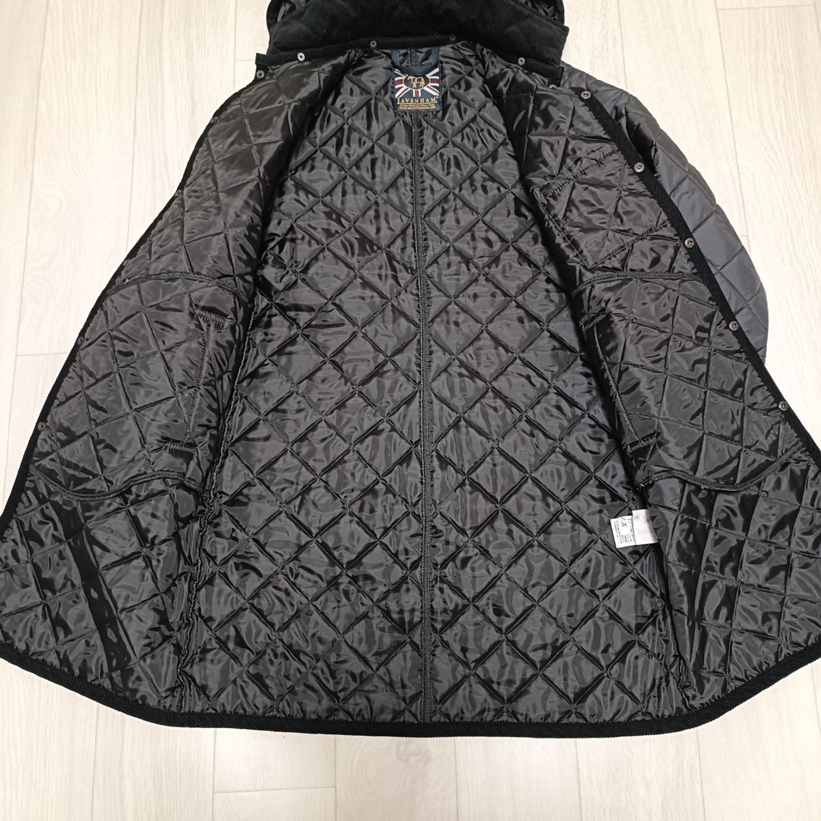ラベンハム 2way キルティングコート ブラック イギリス製 美品