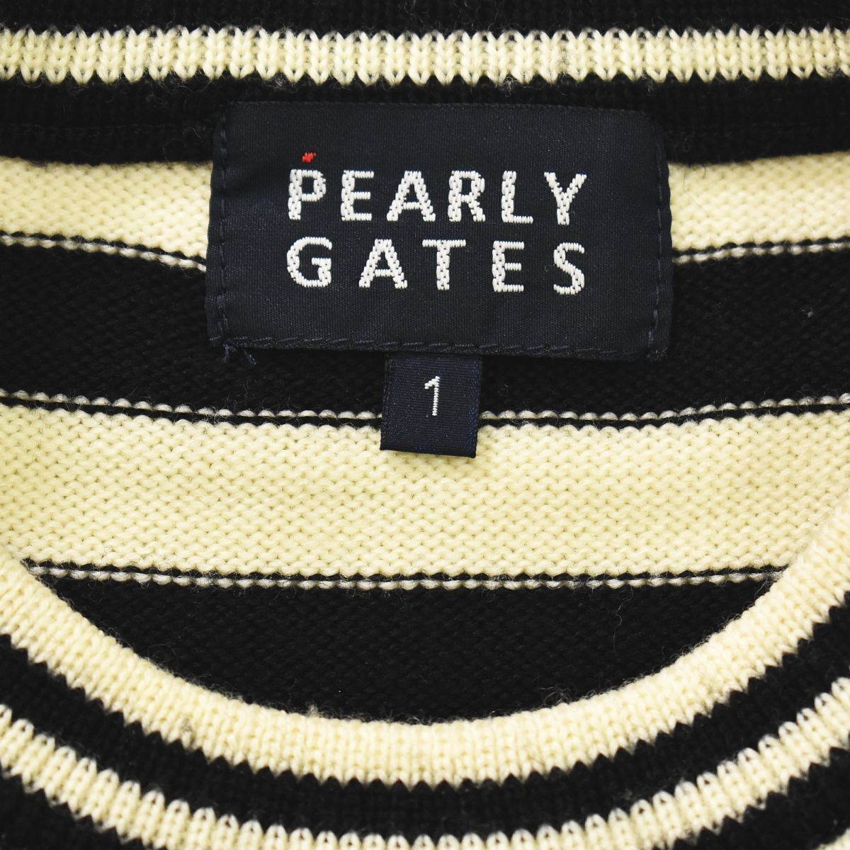 パーリーゲイツ PEARLY GATES セーター 1 ボーダー柄 黒x白 ♪ - メルカリ