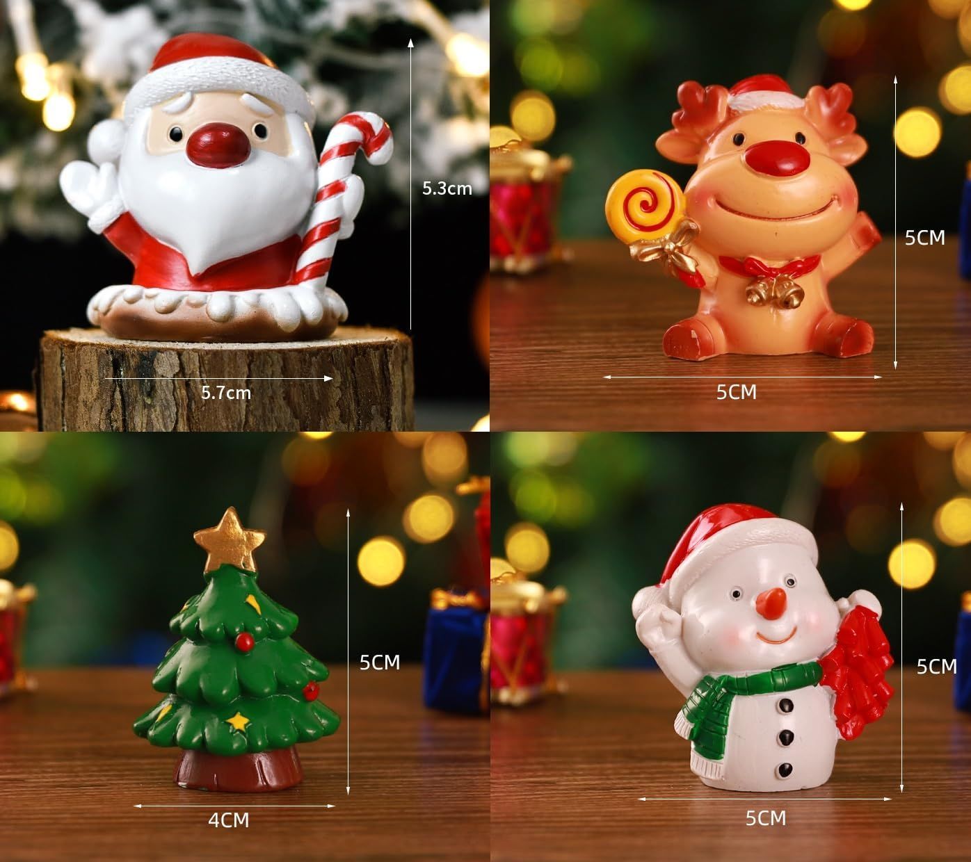 特価 クリスマス ミニチュア 置物 4点セット 可愛い サンタクロース