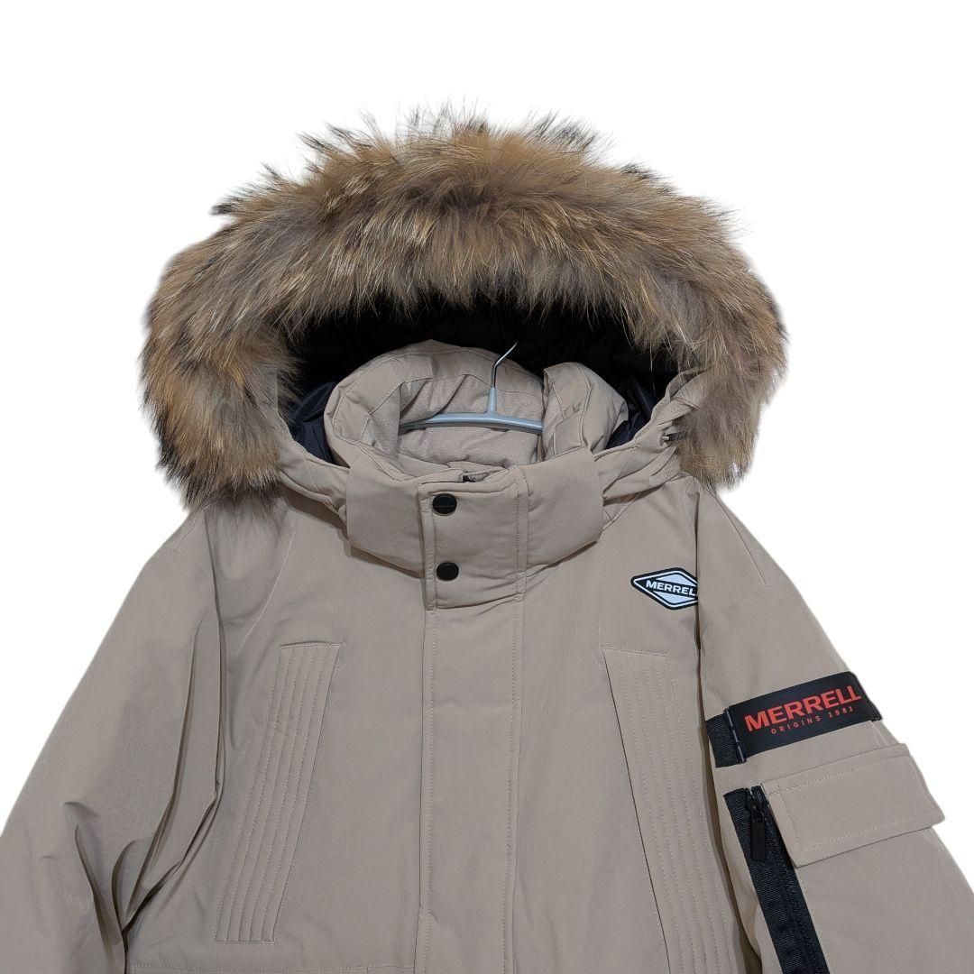 MERRELL ダウンジャケット フォックスファーフード付 M ベージュ