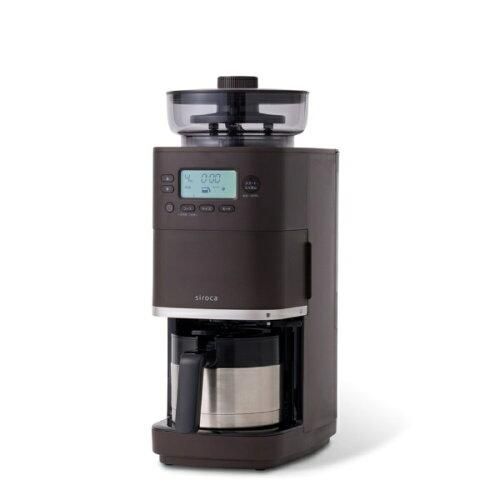SCC 281 コーン式全自動コーヒーメーカー カフェばこ PRO siroca ダークブラウン SC C TD 全自動 ミル付き