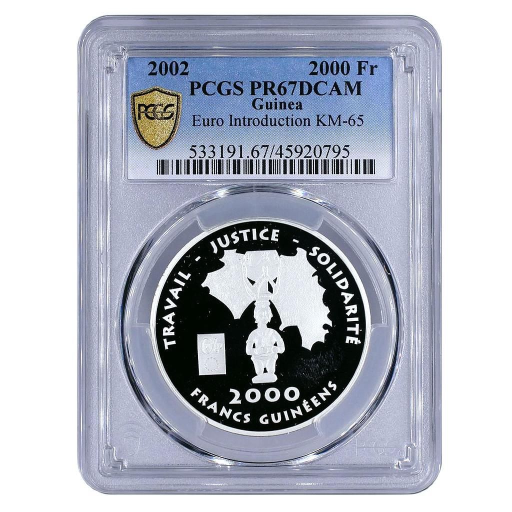 ギニア 2000フラン ユーロ導入 女性像地図 PR67 PCGS 銀貨 2002 - メルカリ