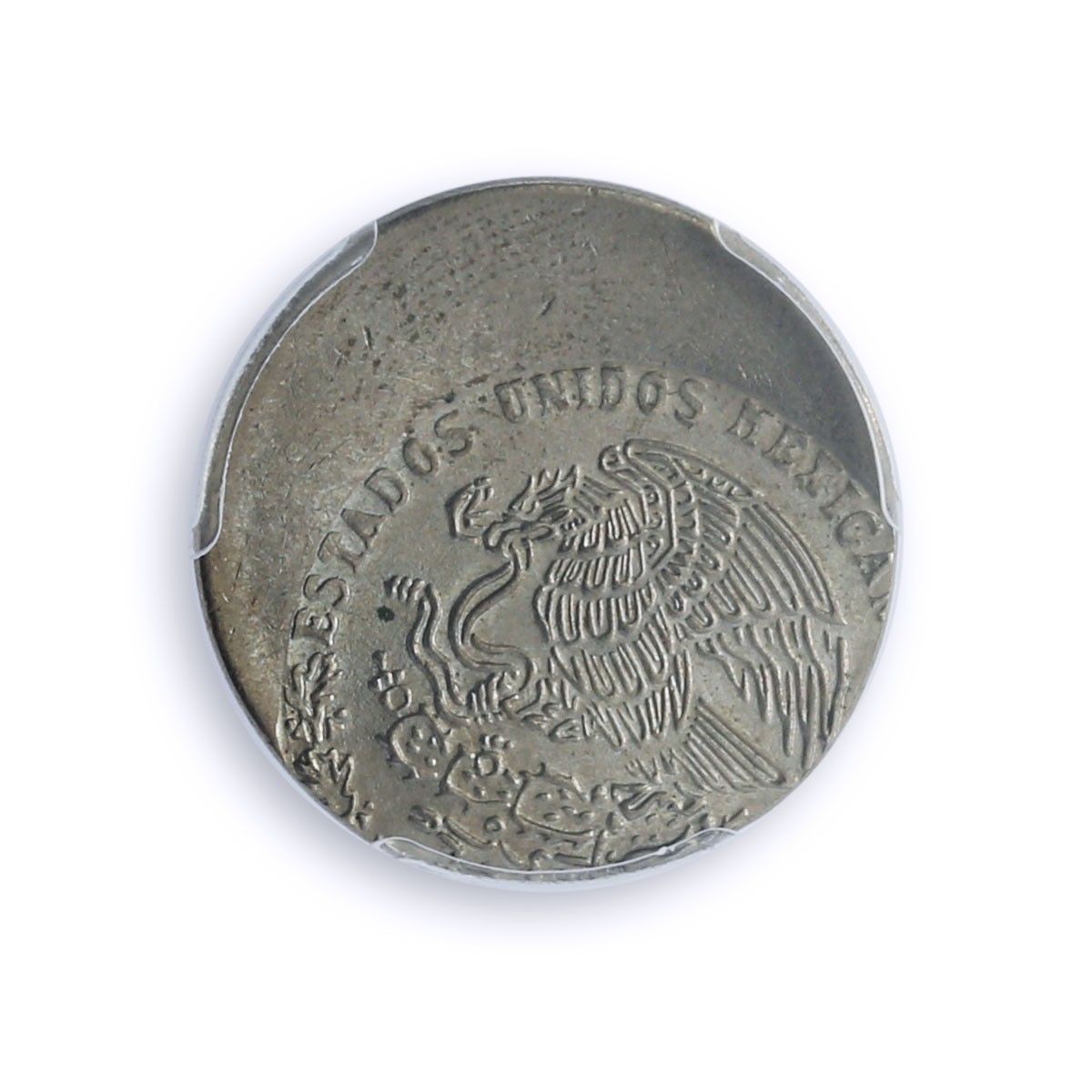 メキシコ 20センタボ 共和国 ミスストライク オフセンター MS 63 PCGS