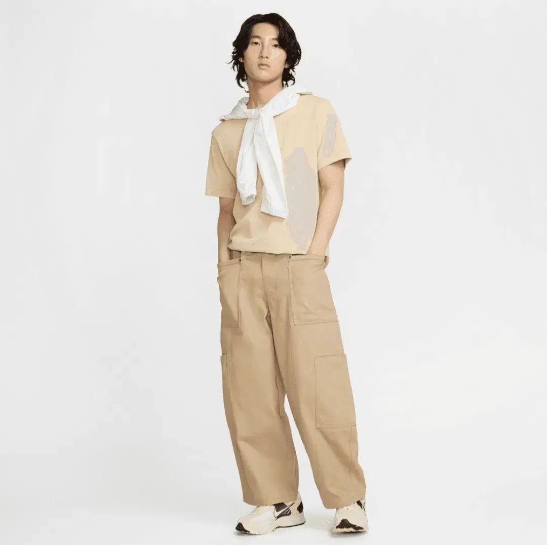 ナイキ ライフ ユーティリティ ワイド バンディング パンツ ベージュ M