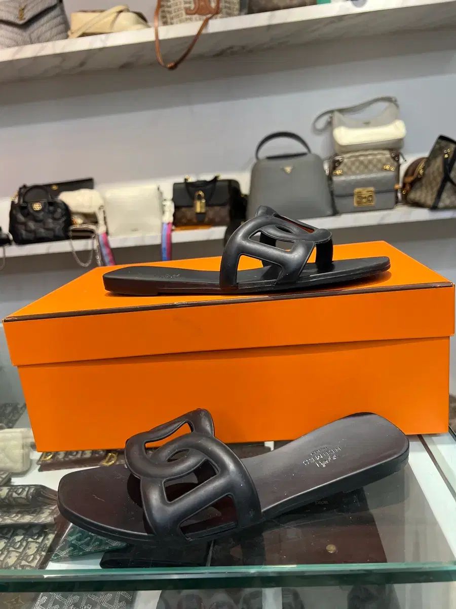 エルメス アロハ ゼリー シューズ サンダル ブラック レディース