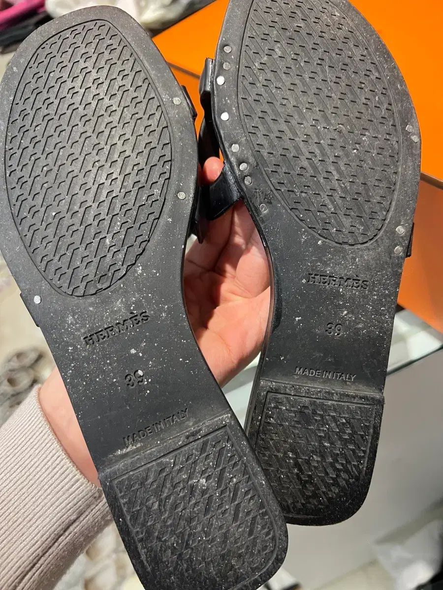 エルメス アロハ ゼリー シューズ サンダル ブラック レディース