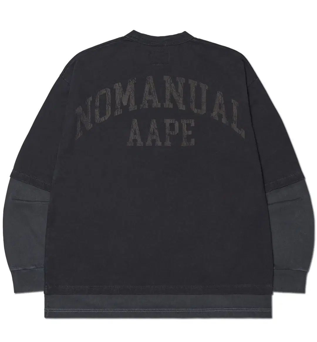ノーマニュアル x エイプ ロング スリーブ Tシャツ チャコール L サイズ