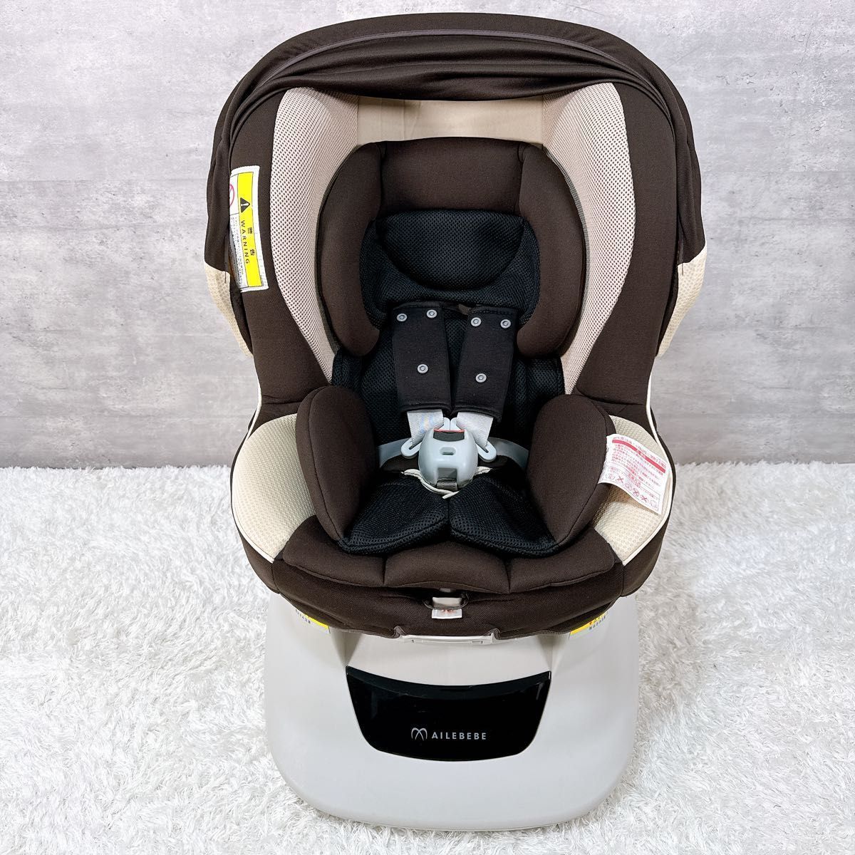 エールベベ クルットNT ブラウンオレ チャイルドシート シートベルト固定 K 245