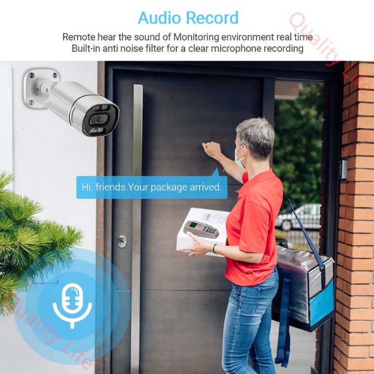 防犯カメラセット 8台分 400万画素 屋内 屋外IP67防水 監視カメラ 遠隔