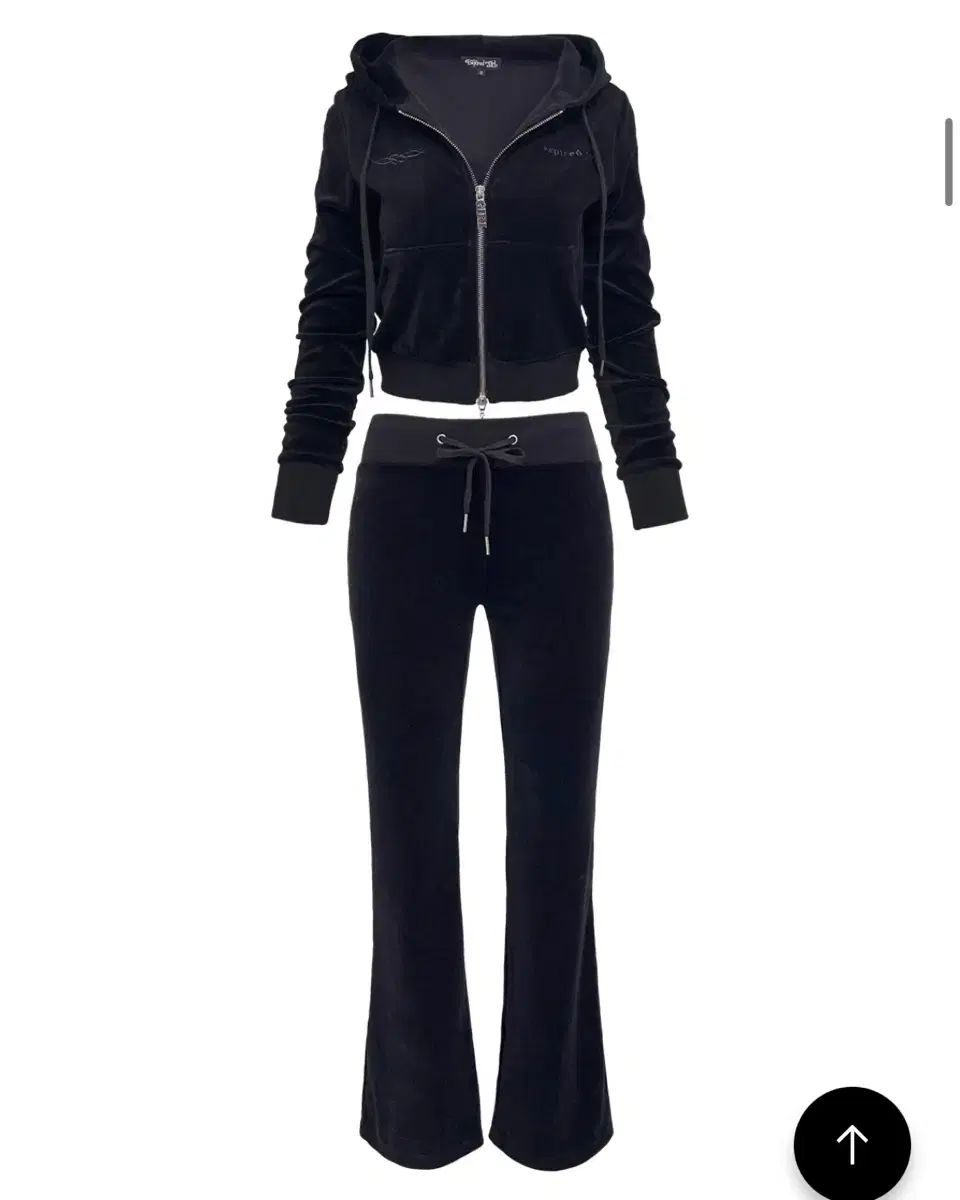 EXPIRED GIRL ベロア トラックパンツ ブラック