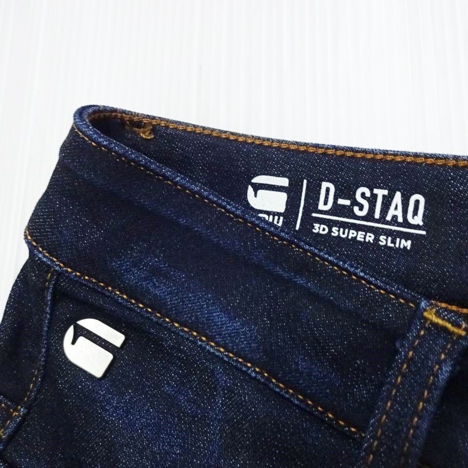 G-STAR☆D-STAQ☆濃紺3Dスリム☆32☆ウェスト約88cm G-STAR☆D-STAQ☆濃紺3Dスリム☆32☆ウェスト約86cm