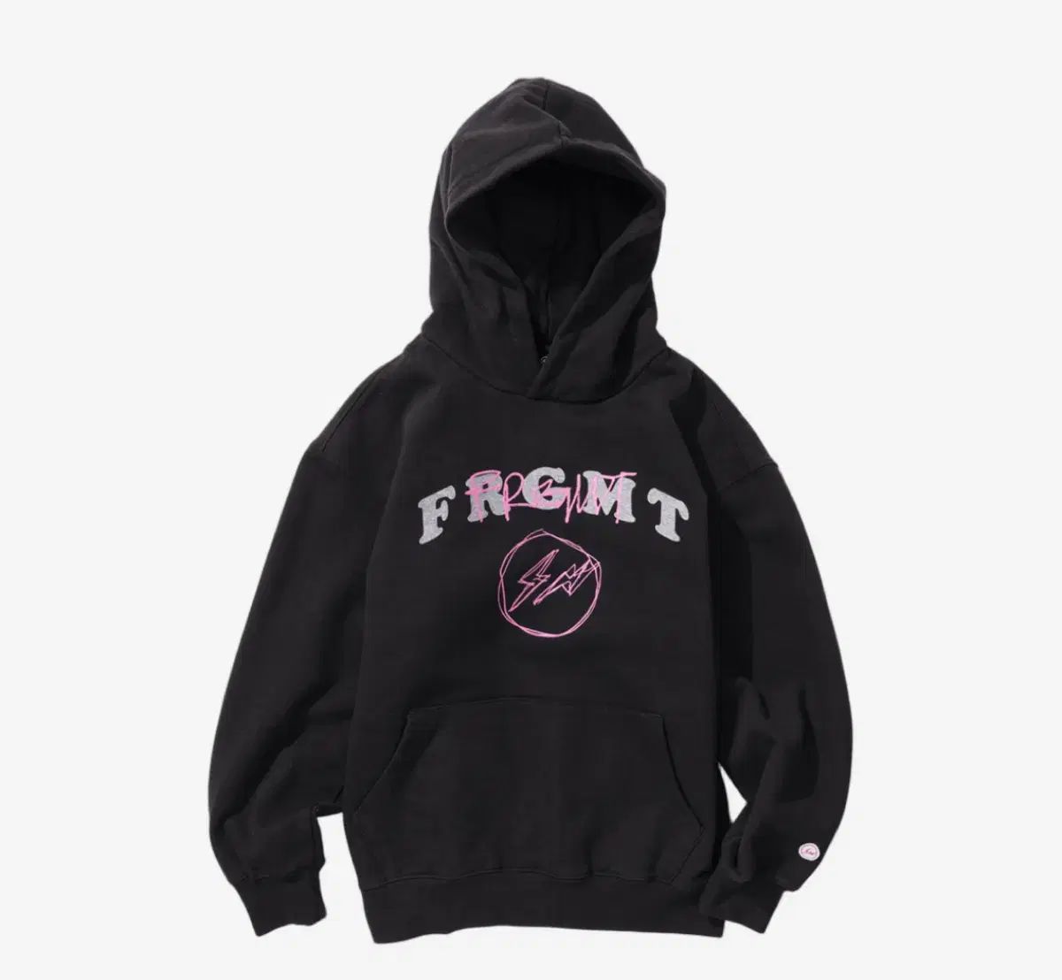 FRAGMENTデザイン ミニ ロゴ フーディー ブラック Lサイズ キッズ
