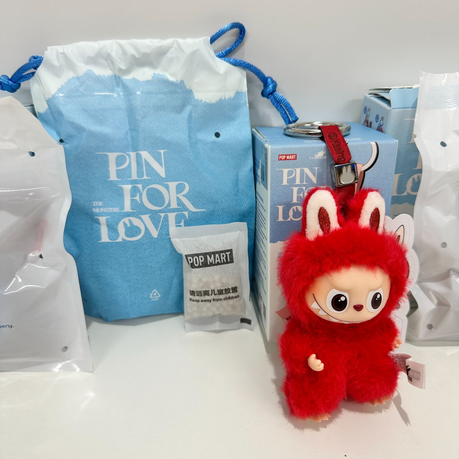 ラブブ イニシャル X ペンダント&チャーム(×2)セット THE MONSTER PIN