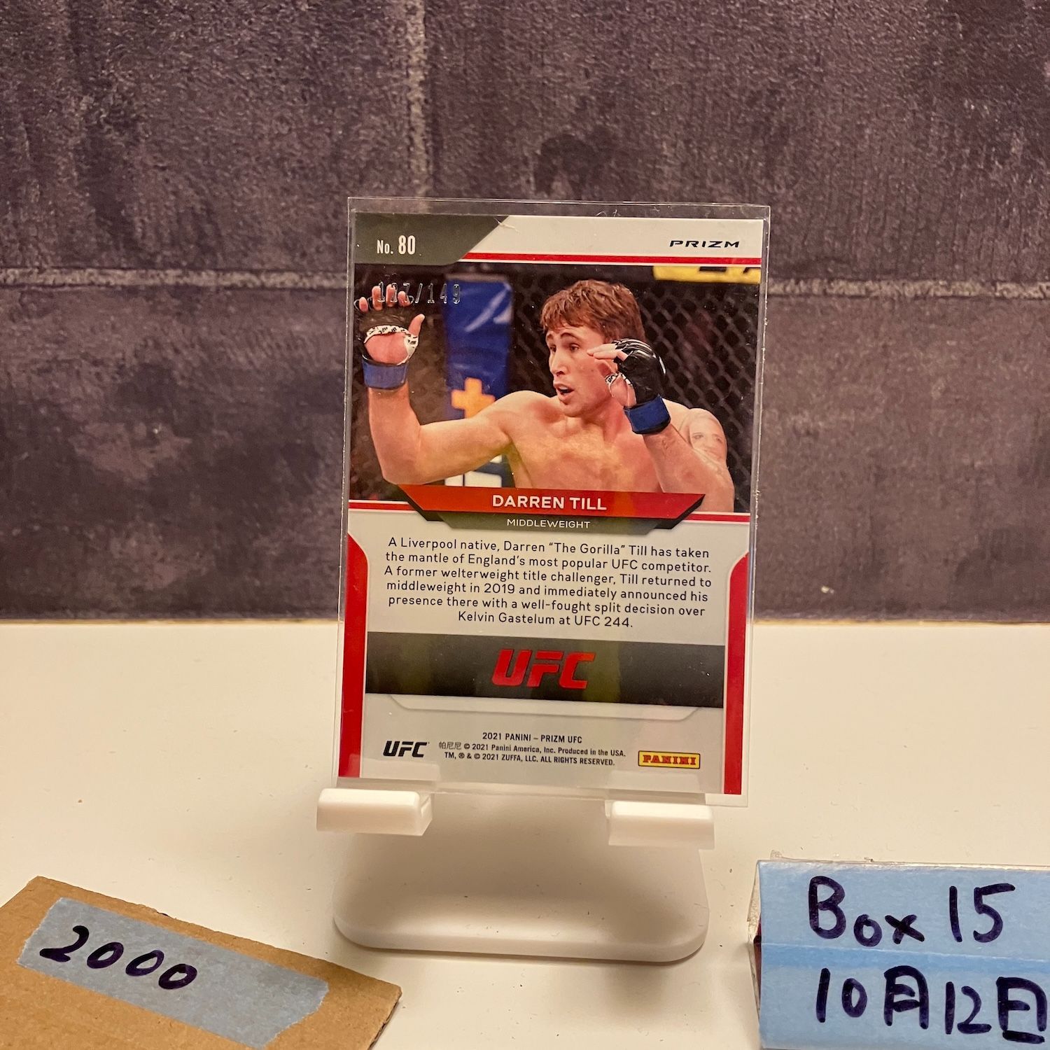 2021 Panini Prizm Darren Till 127/149 UFC Prizm Middleweight