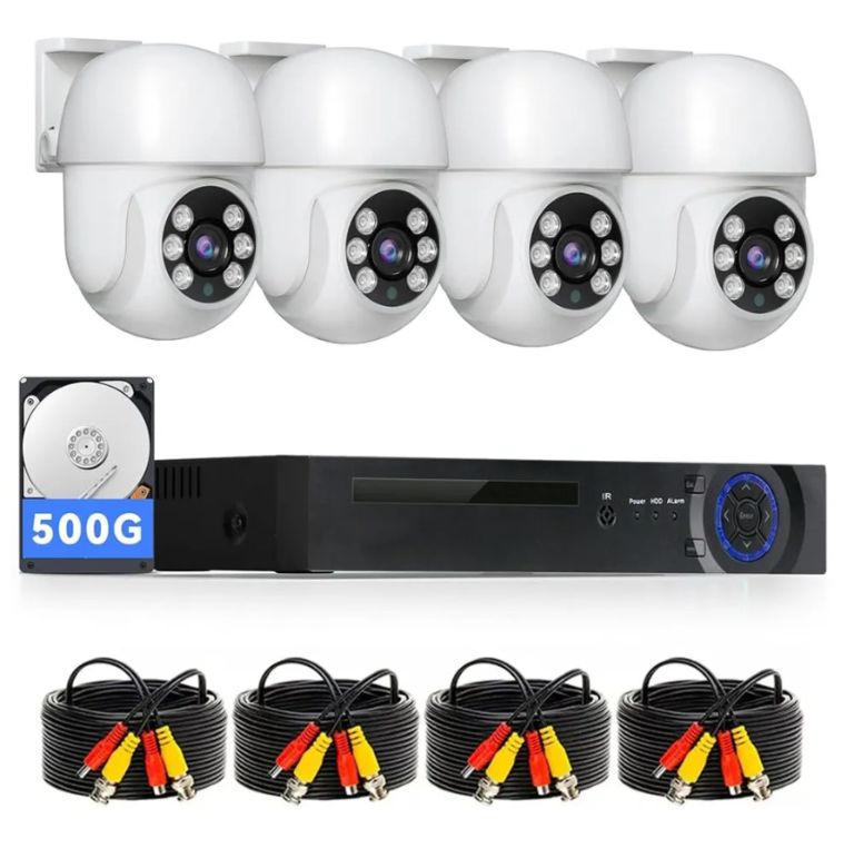 2025最新モデル*防犯カメラセット 4台分 400万画素 屋内 屋外IP66防水