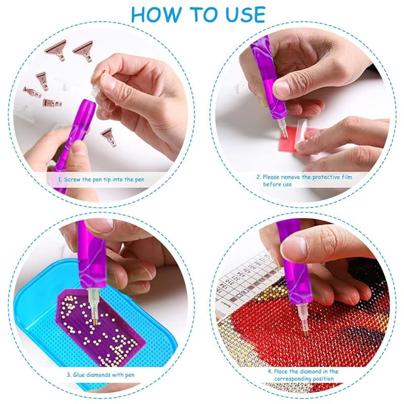 SENHAI ダイヤモンドアートペインティングペンキット、ダイヤモンド