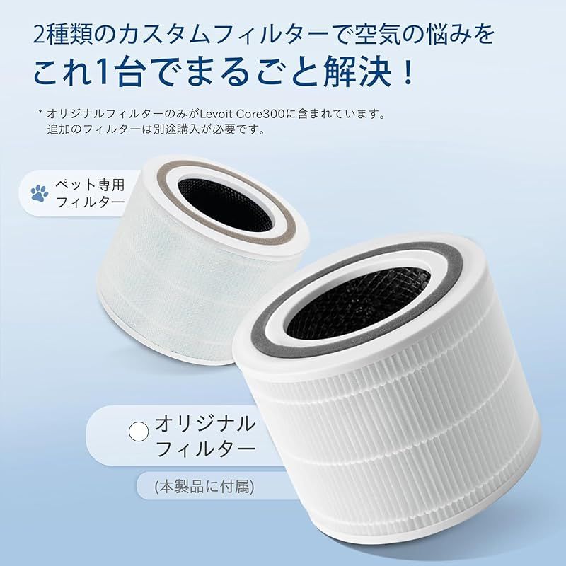  Levoit レボイト 空気清浄機 クラシックモデル Core 300 20畳 脱臭 集じん 小型 ペット 花粉 卓上 ハウスダスト hepa フィルター PM 2.5 ホワイト 0 キッチン 住宅設備