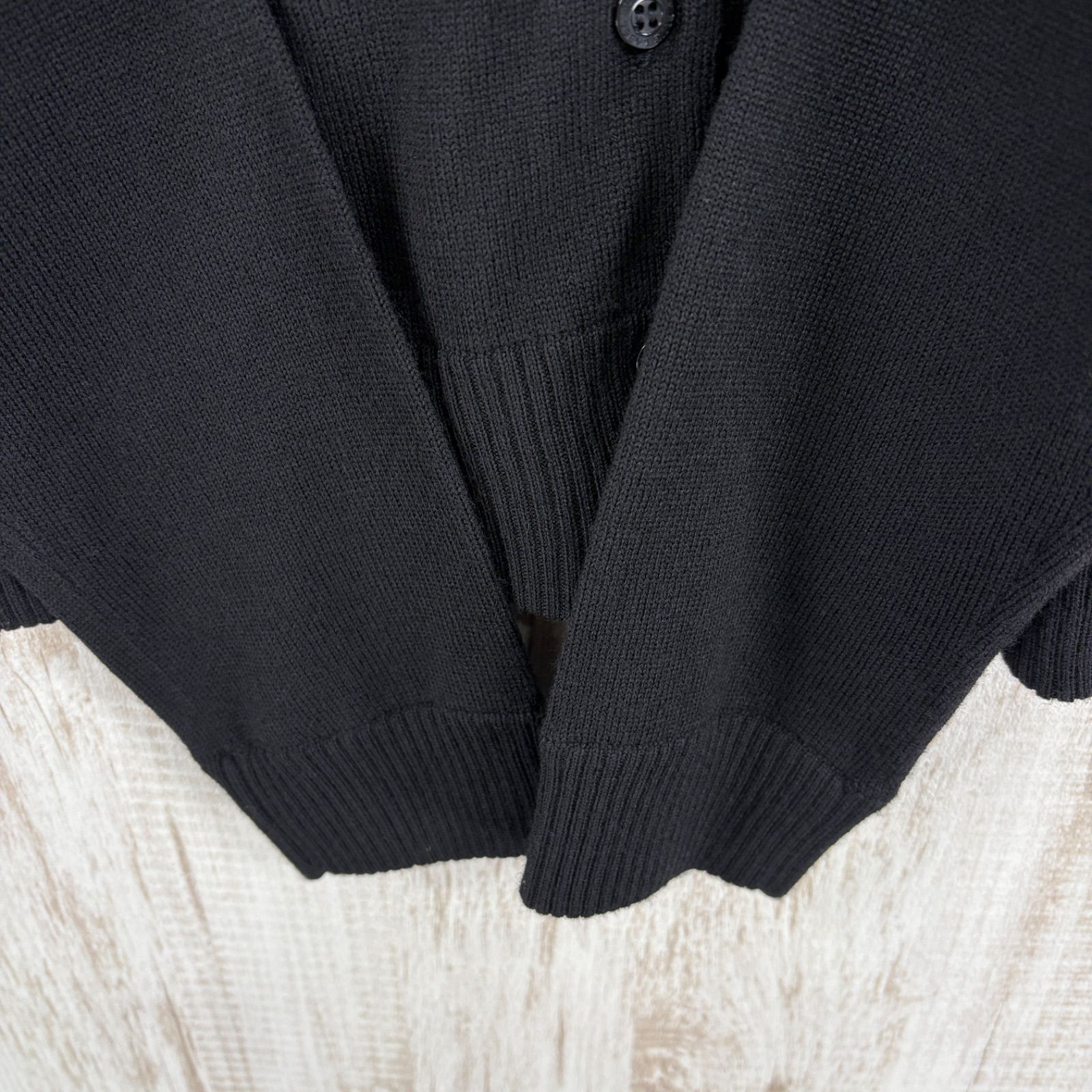 大きいサイズ　バーバリー　カーディガン ホースロゴ刺繍 ブラック　2XL BURBERRY BLUE LABEL バーバリーブルーレーベル ホースロゴ刺繍 ノバ