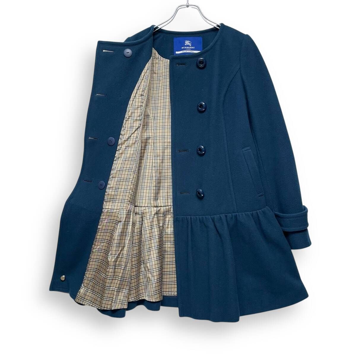 M2591/ BURBERRY BLUE LABEL バーバリー ブルーレーベル ノーカラー