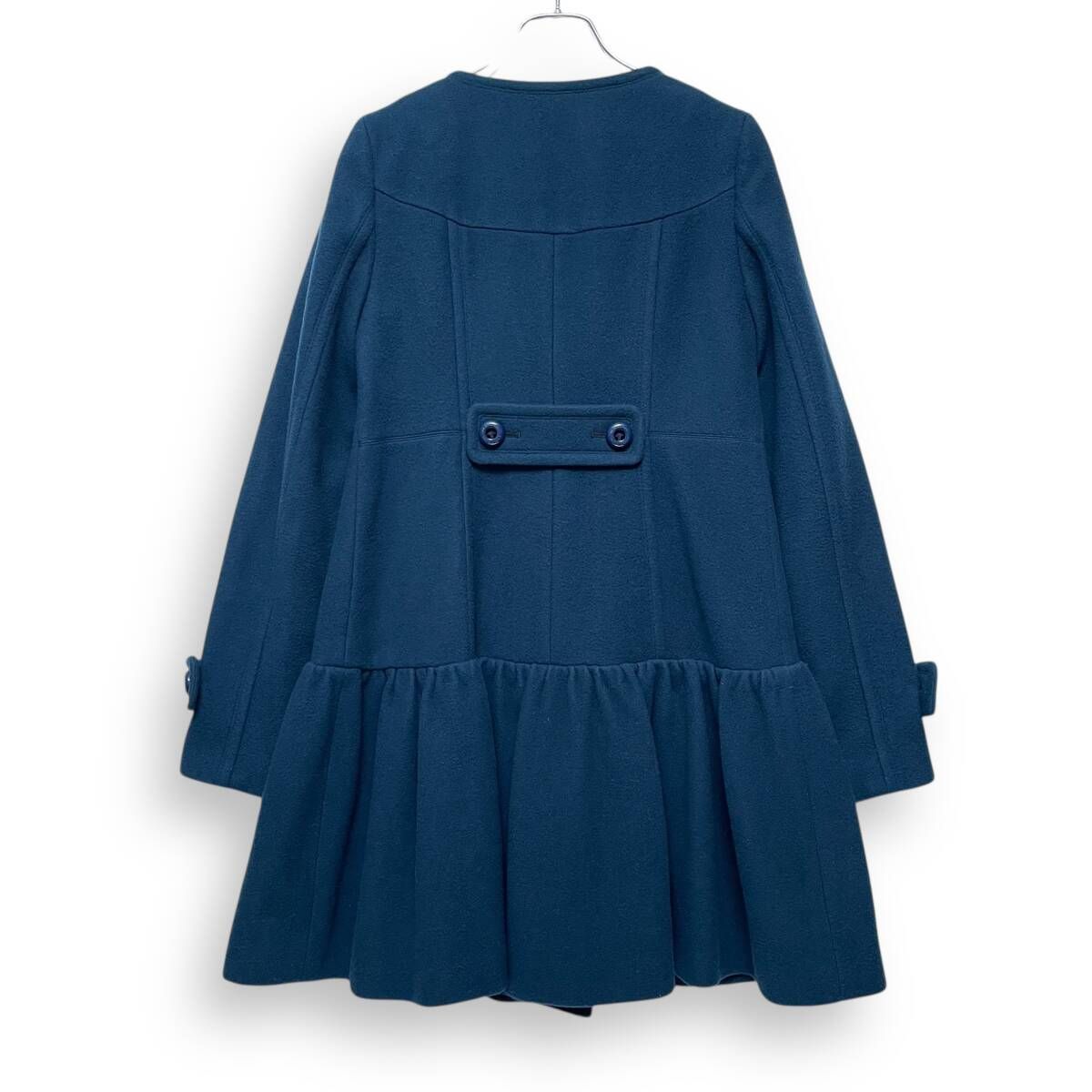 バーバリーブルーレーベル ウール コート L M2591/ BURBERRY BLUE LABEL バーバリー ブルーレーベル ノーカラー