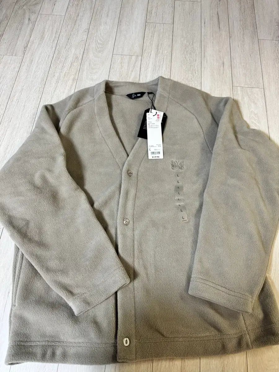 ユニクロ ニードルズ フリース カーディガン L ベージュ