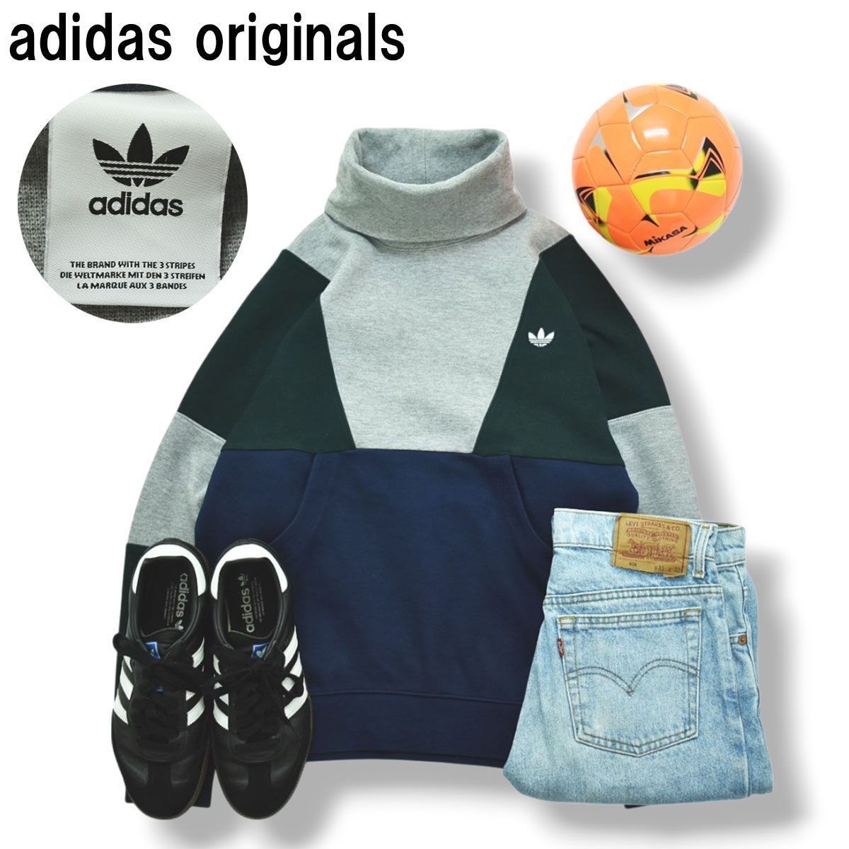 美品】 アディダス オリジナルス adidas originals タートルネック 