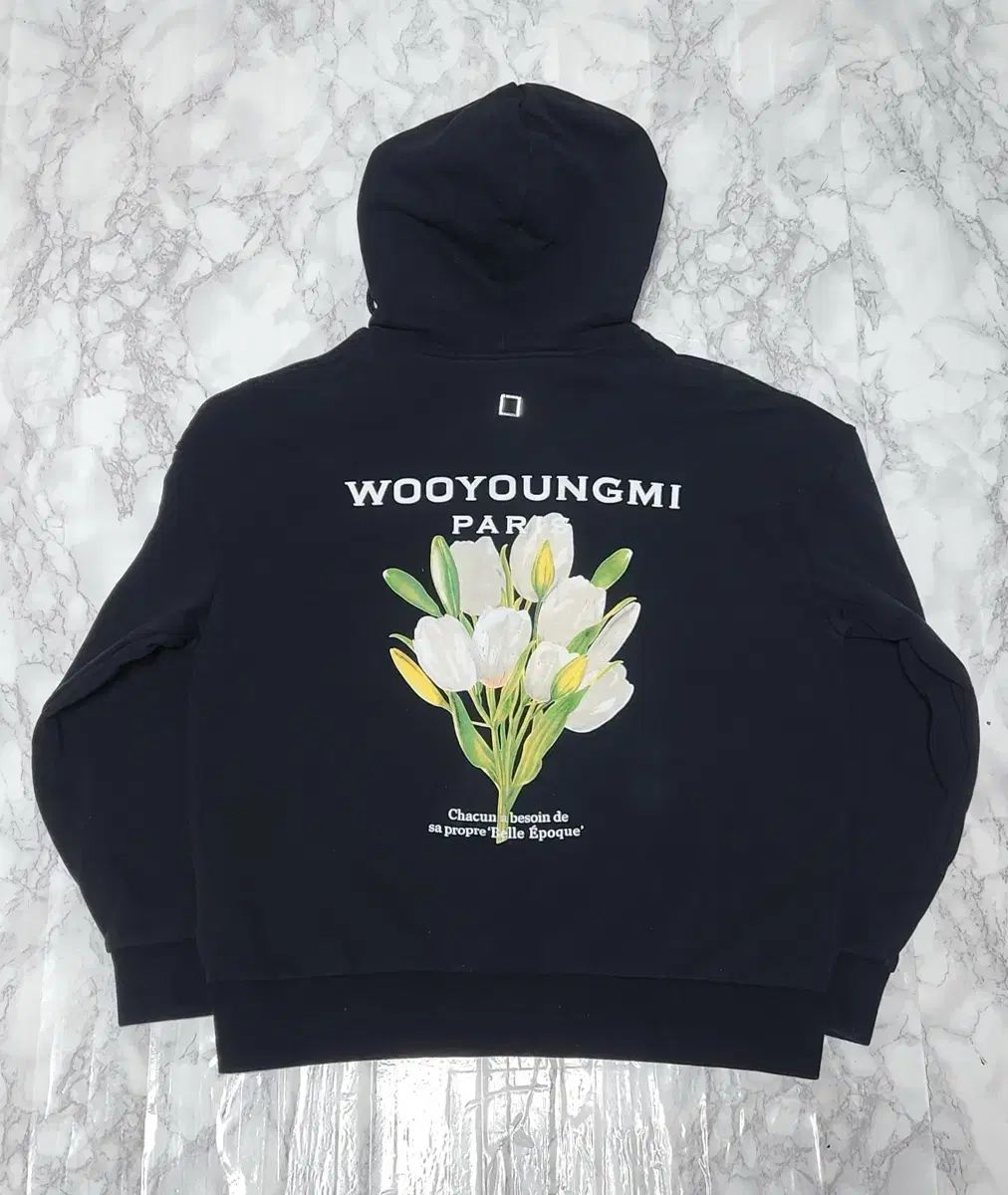 ウーヨンミ 22 ss フラワー ビックロゴ フーディー Tシャツ