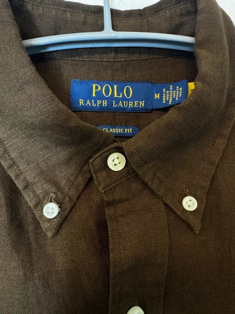 ポロラルフローレン リネンシャツ ブラウン